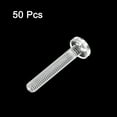thumbnail image 3 of Uxcell M4x25mm Plastic Phillips Bolts PC Pan Head Machine Screws Transparent 50 Pack, 3 of 5