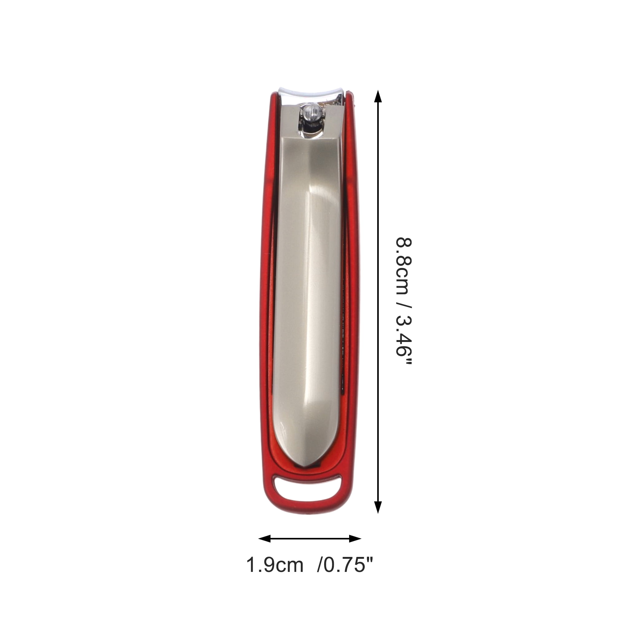 Unique Bargains Portable Splash-Proof Nail Clippers Kit 1 Set Red