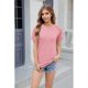 thumbnail image 5 of Camisetas de Corta con Encaje para Mujer, Estilo Ejecutivo, Color Rosa, Talla L, 5 of 9