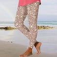 thumbnail image 5 of ClodeEU Women's Sparkly Printed Leggings,High Waisted Shiny Leggings Pant,Trendy Legging Brown,Womens Plus S, 5 of 6