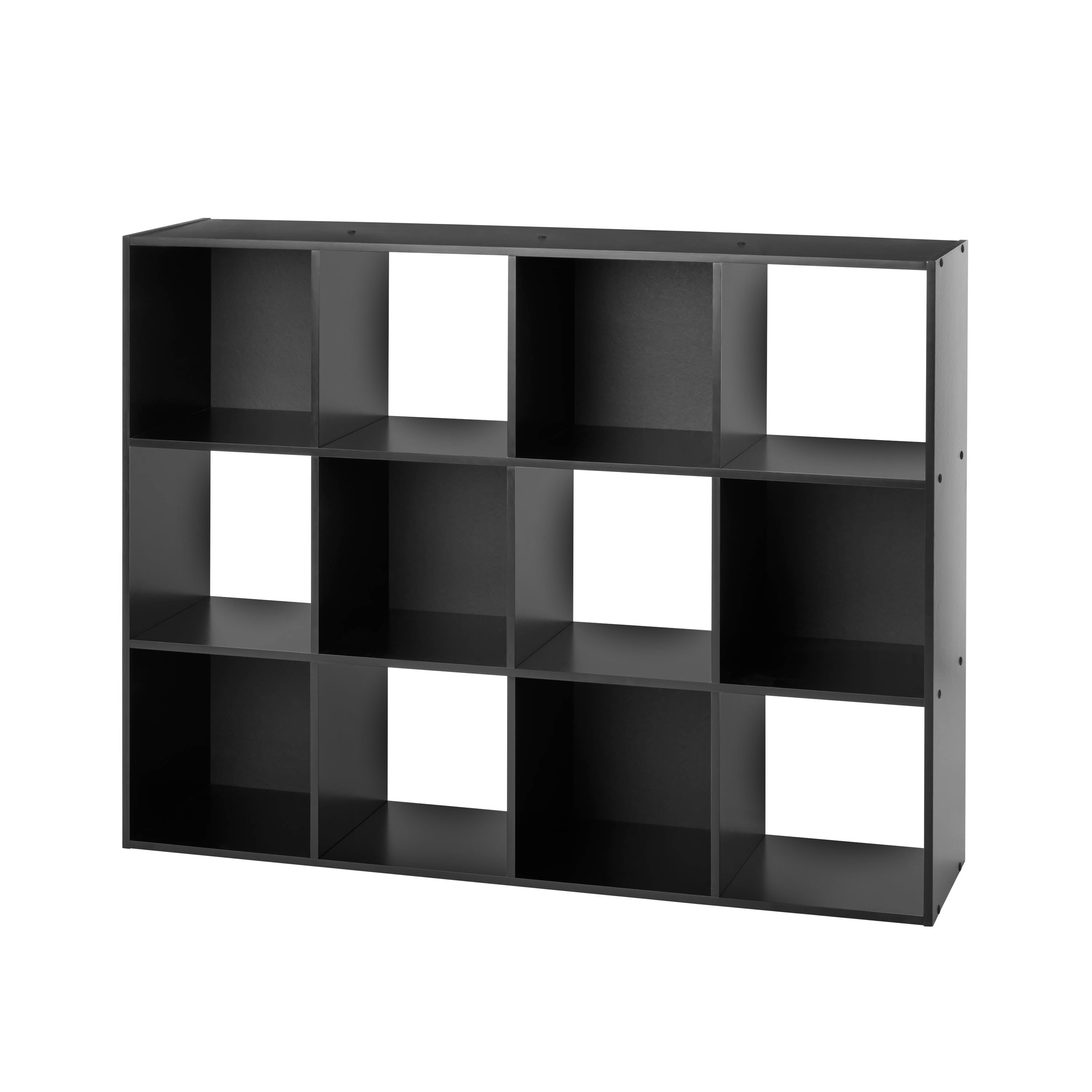 Mainstays 12 Cube Storage Organizer, Black