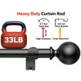 thumbnail image 2 of Curtain Rods 84-160 Inch, 170-inch Rod, Adjustable Length Heavy Duty Decorative Finials Diameter 7/8 inch,13 ft, Black, 2 of 7