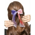 thumbnail image 3 of Way to Celebrate Americana Red White and Blue Sheer Hair Bow, 3 of 4