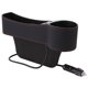 thumbnail image 1 of Organizador universal para el hueco del asiento del coche, con bolsillo lateral para el pasajero, cargador USB doble, portavasos y almacenamiento automático (negro), 1 of 6
