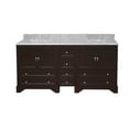 thumbnail image 6 of Madison 72" Double Bathroom Vanity with Chocolate Cabinet and Carrara Marble Top, 6 of 7