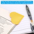 thumbnail image 5 of Uxcell Corner Bookmarks Cute Book Marks Paper Page Markers Clip PU Leather Gift for Book Lover, Yellow 4 Pack, 5 of 6