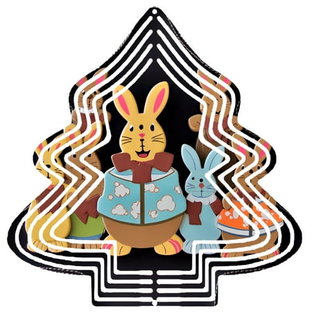 Colorful Metal Hanging Christmas Tree Wind Decorations – Whimsical Garden Spinners with Festive Patterns for Yard and Garden Colorful Metal Hanging Christmas Tree Wind Decorations – Whimsical Garden Spinners with Festive Patterns for Yard and Garden