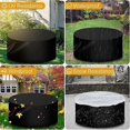 thumbnail image 4 of Round Garden Table Cover 128 X 71CM, Waterproof Garden Furniture Cover, 420D, 4 of 5