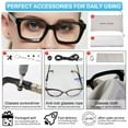 thumbnail image 7 of MARE AZZURO Bifocal Reading Glasses Women Blue Light Blocking Readers 1.0 1.25 1.5 1.75 2.0 2.25 2.5 2.75 3.0 3.5 (Black, 1.00) UV400 Protection with Spring Hinge, Polycarbonate Lens, 7 of 7