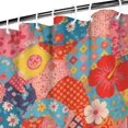 thumbnail image 3 of Pioneer Flower Floral Print Pattern Shower Curtain 84"x72", Bathroom Decorative Shower Curtain Set with 12 Hooks, Waterproof Washable, 3 of 6
