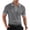 Gray, variant on Mens Ribbed Knit Golf Polo Shirts Lapel Collar Short Sleeve Button Up Shirts Casual Stretch Work Tops