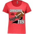 thumbnail image 3 of Inktastic Grandma and Biggest Fan Football Player Women's Plus Size T-Shirt, 3 of 5