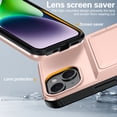 thumbnail image 2 of ELEHOLD Case for iPhone 14, Shockproof Heavy Duty Wallet Case with Hidden Card Holder for Women & Men,Gray, 2 of 11