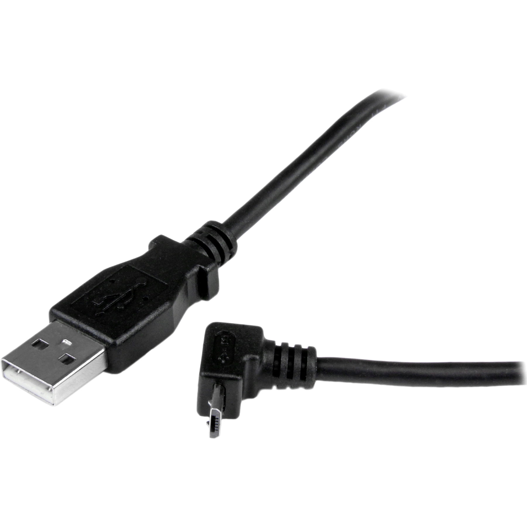 StarTech.com USBAUB50CMU 0.5m Micro USB Cable A to Up Angle Micro B , Black