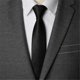 thumbnail image 2 of Nuevo diseño de corbata preanudada con cremallera para hombre o mujer, color liso, estrecha, de poliéster, 5 cm, 8 colores., 2 of 4