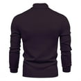 thumbnail image 5 of JUUYY Men's Slim Fit Mock Turtleneck Pullover Sweater Casual Basic Knitted Solid Color Thermal Sweaters Brown M, 5 of 5
