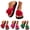 Red, variant on Bright Color Flower Wedge Flip Flops Non-slip Soft Sole Summer Vacation Footwear Green 40