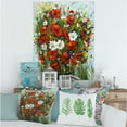 thumbnail image 2 of Designart ' Bouquet Of White and Red Wildflowers ' Traditional Canvas Wall Art Print, 2 of 4