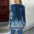thumbnail image 4 of Uootdi Plaid Print Long Sleeve Shirts for Women V Neck Polka Dot T-Shirts Gift Casual Loose Fit Color Block Classic Fall Tunic, 4 of 7