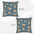 thumbnail image 3 of Bingfone French Bulldog Yoga Linen Throw Pillow Covers Cushion Case Pocket Button Vintage Farmhouse Pillowcase for Sofa Couch Bed 18"x18", 3 of 9