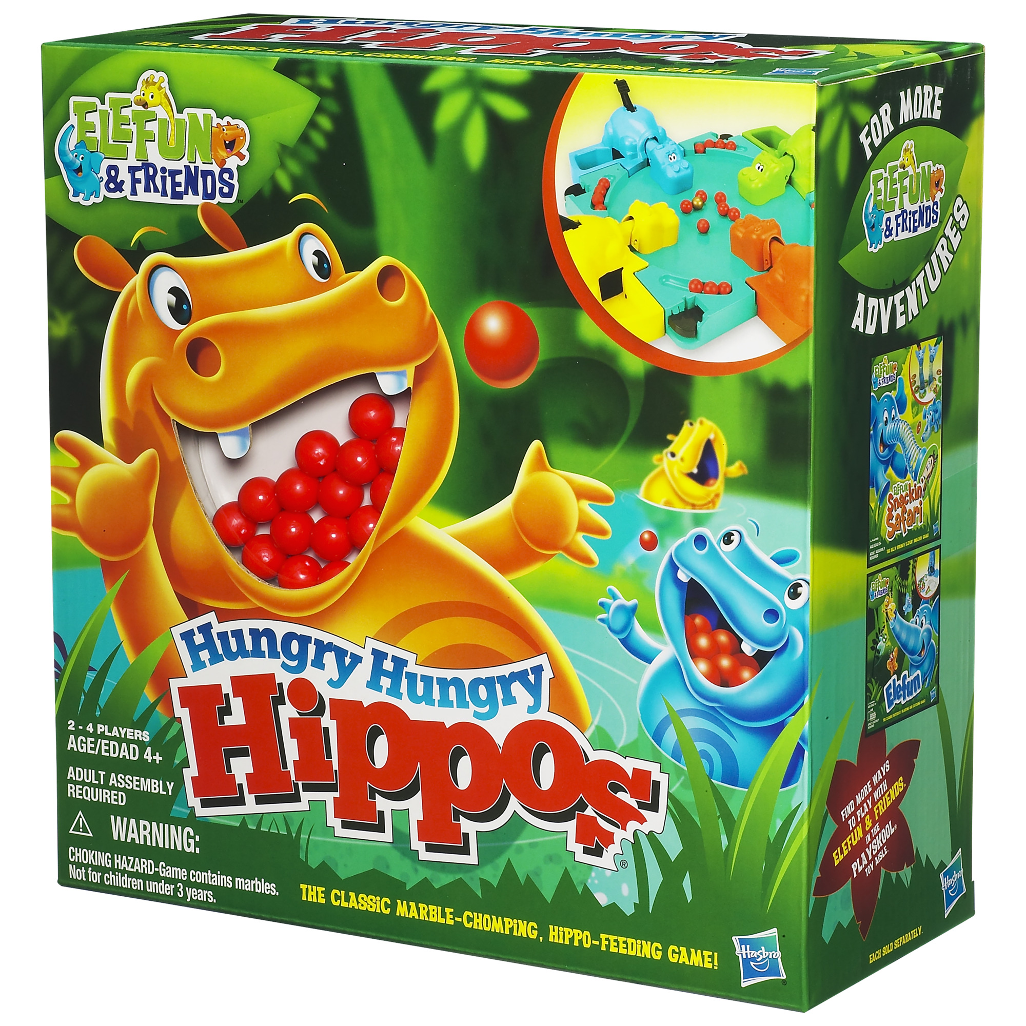 Elefun and Friends Hungry Hungry Hippos Classic Board Game for Kids and Family Ages 4 and Up - image 4 of 12