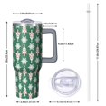thumbnail image 2 of Green Christmas Tree and Snowflake Pattern Tumbler with Handle and Lid,40oz Double Wall Vacuum Insulated Tumbler,Cups Gift for Women and Men, 2 of 7