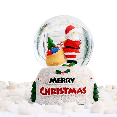 

Fjofpr Hot Christmas Glowing Crystal Glass Ball Christmas Children Gift With 320ml Water Best Gift