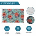 thumbnail image 6 of Teal Red Boho Floral Placemats Set of 6, Vintage Southwestern Ethnic Tribe Placemats for Dining Table, Place Mats for Kitchen Tabletop, Waterproof Wipeable Dining Table Mats Set, 6 of 9