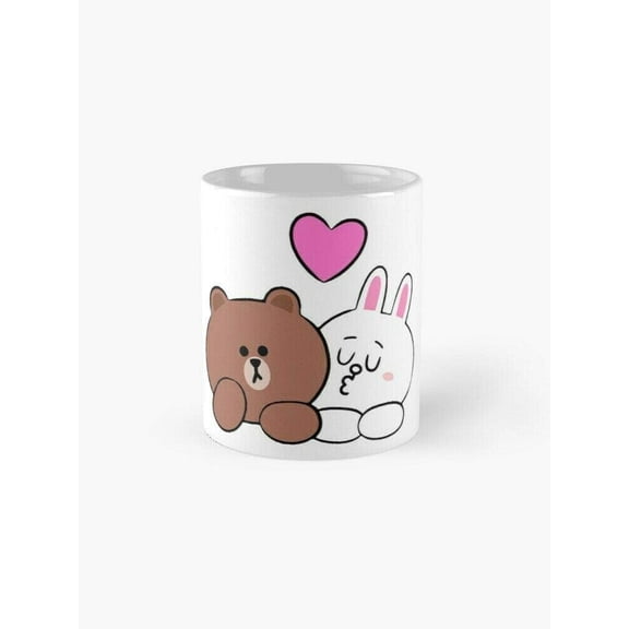 Brown Bear and Cony in Love Mug 11 Oz Valentines Day Mugs