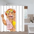 thumbnail image 3 of Xihbxyly Cortina de Ducha Estampada, Poliéster Resistente Al Moho, Antisalpicaduras, Fácil de Limpiar, Decoración de Baño, Lavable a Máquina, 150 X 180 Cm, Incluye Ganchos., 3 of 3