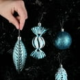thumbnail image 2 of Acid Blue Christmas Ball Ornaments for Christmas Decorations - 24 Pieces Xmas Tree Shatterproof Ornaments with Hanging Loop for Holiday and Party Decoration (Combo of 8 Ball and Shaped Styles), 2 of 7