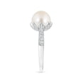 thumbnail image 3 of ANGARA Vintage Style Freshwater Cultured Pearl Ring in 14K White Gold for Women | June Birthstone, Birthday, Anniversary, Jewelry Gift for Women | Pearl Ring, 3 of 9