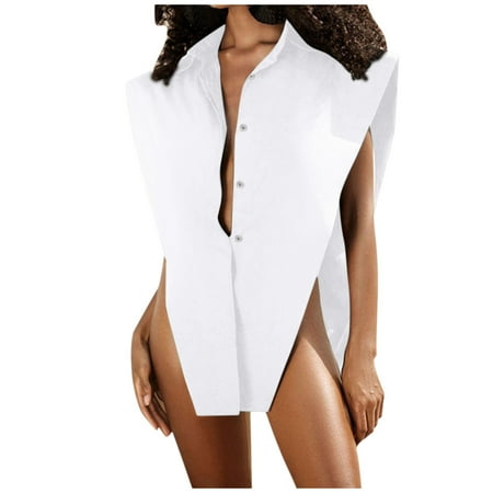 

Pedort Camisoles For Women Women s Deep V Neck Short Sleeve Unique Slim Fit Cross Wrap Shirts Crop Tops Going Out Tops(White M)