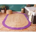 thumbnail image 2 of Chouhan Rugs Natural Jute Purple Bordered Rug Bohemian Rug Decor Rug Handwoven Rug Custom Rug Decorative Rug, 2 of 6