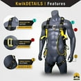 thumbnail image 2 of KwikSafety (Charlotte, NC) SUPERCELL (4 PACK) ANSI OSHA Full Body Personal Fall Protection Safety Harness Dorsal Ring Side D-Rings Grommet Tongue Buckle Straps Tool Lanyard Construction Tower Roofing, 2 of 6
