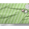 thumbnail image 2 of Soimoi Green Modal Satin Fabric Vertical Stripe Print Sewing Fabric Yard 42 Inch Wide, 2 of 3