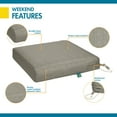 thumbnail image 5 of Duck Covers Weekend Water-Resistant Outdoor Dining Seat Cushion, 19 x 19 x 3 inch, Moon Rock, 5 of 8