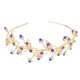 thumbnail image 2 of Diadema Zulema Headpiece de Muchachas Hojas de Cristal Azul, 2 of 8