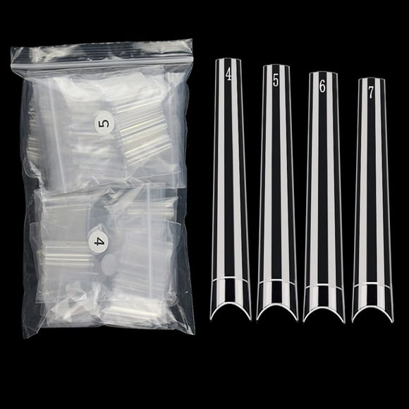 Recambio para uñas SWETIDY, 600 unidades, 3XL, para ataúd, acrílico transparente
