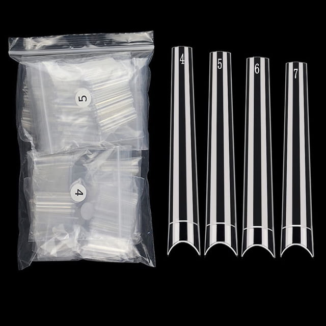 Recambio para uñas SWETIDY, 600 unidades, 3XL, para ataúd, acrílico transparente