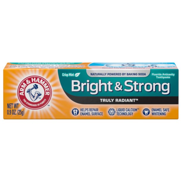 Arm & Hammer Bright and Strong Truly Radiant Toothpaste, Travel Size (0