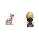 thumbnail image 1 of Estatua de mujer africana, figura de resina, estatua de gato, adorno de escritorio, material único, ideal para escritorio, oficina, decoración del, 1 of 8