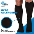 thumbnail image 3 of Made in USA - Compression Knee High for Men Circulation 15-20mmHg Black, Large, 3 of 11