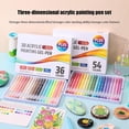 thumbnail image 3 of LANGUO Langou 3D Acrylic Painting Gel Pens 3D Acrylic Gel Pen Glitter Gel Pens For Adult Coloring Muticolor Marker Art Set Coloring Paint Pen For Doodle Drawing DIY Projects Crafts, 3 of 9