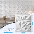 thumbnail image 4 of Paneles decorativos de pared Art3d, paquete de 33 paneles 3D de PVC, diamante blanco, 30 x 30 cm, 4 of 9