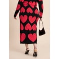 thumbnail image 3 of ELOQUII Women's Plus Size Floral Intarsia Sweater Skirt, 3 of 4