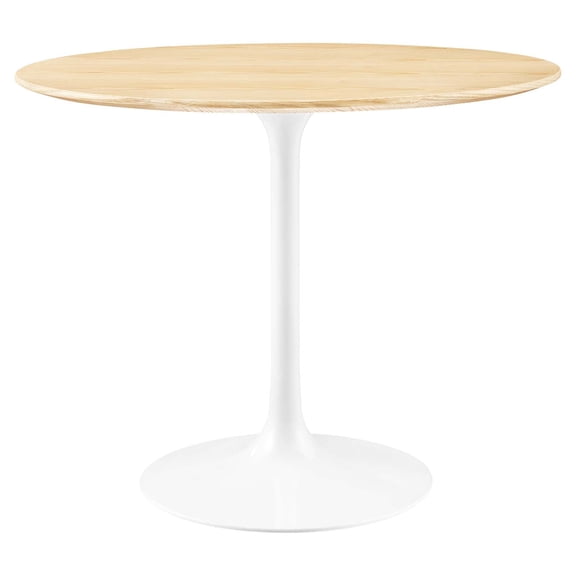 36" Tulip Table, Round Wood Top Dining Table - Light Oak