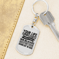 thumbnail image 6 of Your Life As A Stainless Steel or 18k Gold Premium Swivel Dog Tag Keychain, 6 of 10