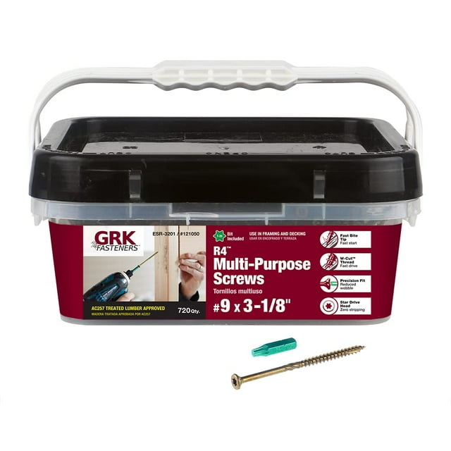 Tornillos GRK 121050 #9 x 3-1/8 R4™ multiusos de 720 unidades