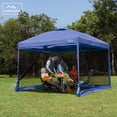 thumbnail image 6 of KAMPKEEPER 10x10 Pop Up Canopy Tent with Netting, Portable Outdoor Sun Shade, Navy Blue, 6 of 6